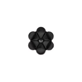 Italian Black Flower Shank Back Nylon Button – 20L/12.5mm Italian Black Flower Shank Back Nylon Button – 20L/12.5mm