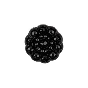 Italian Black Decorative Circles Floral Shank Back Button – 30L/19mm Italian Black Decorative Circles Floral Shank Back Button – 30L/19mm