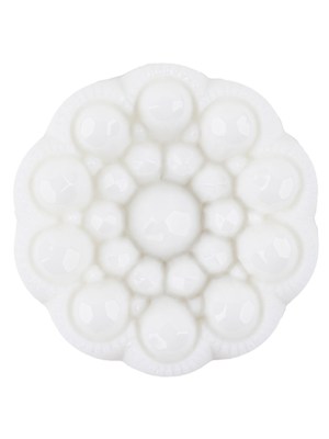 Italian White Decorative Circles Floral Shank Back Button – 44L/28mm Italian White Decorative Circles Floral Shank Back Button – 44L/28mm