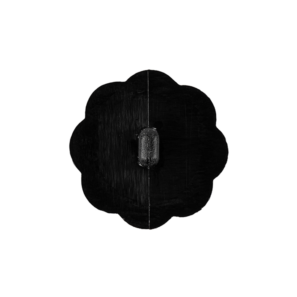 Italian Black Faceted Shank Back Flower Button – 36L/23mm Italian Black Faceted Shank Back Flower Button – 36L/23mm