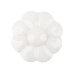 Italian White Faceted Shank Back Flower Button – 44L/28mm Italian White Faceted Shank Back Flower Button – 44L/28mm