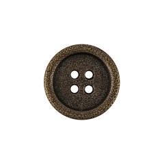 Italian Hint of Gold Bronze Shallow Plate 4-Hole Metal Look Coat Button – 32L/20mm Italian Hint of Gold Bronze Shallow Plate 4-Hole Metal Look Coat Button – 32L/20mm