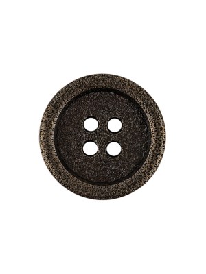 Italian Bronze Shallow Plate 4-Hole Metal Look Coat Button – 32L/20mm Italian Bronze Shallow Plate 4-Hole Metal Look Coat Button – 32L/20mm
