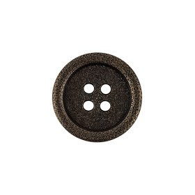 Italian Bronze Shallow Plate 4-Hole Metal Look Coat Button – 32L/20mm Italian Bronze Shallow Plate 4-Hole Metal Look Coat Button – 32L/20mm