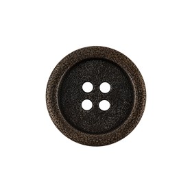 Italian Bronze Shallow Plate 4-Hole Metal Look Coat Button – 36L/23mm Italian Bronze Shallow Plate 4-Hole Metal Look Coat Button – 36L/23mm