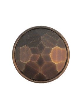 Italian Matte Bronze Faceted Metal Look Shank Back Button – 36L/23mm Italian Matte Bronze Faceted Metal Look Shank Back Button – 36L/23mm