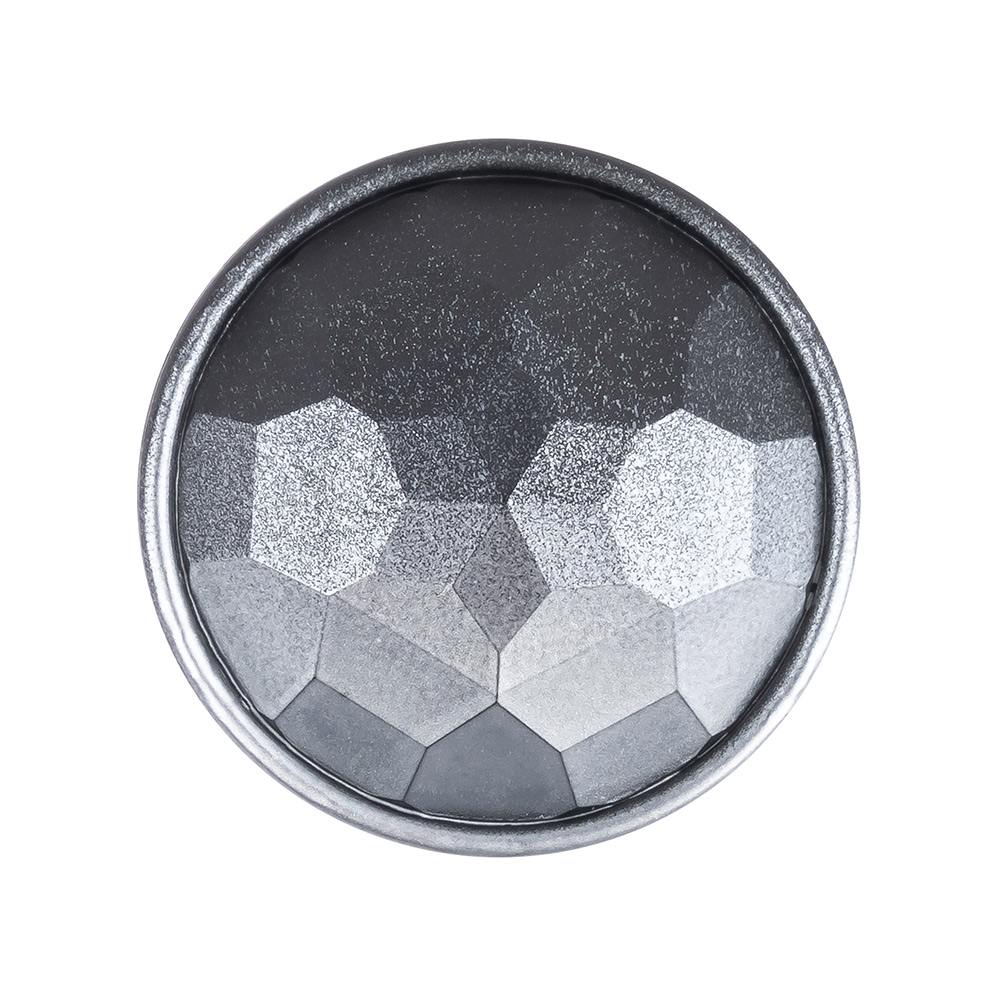 Italian Matte Steel Faceted Metal Look Shank Back Button – 44L/28mm Italian Matte Steel Faceted Metal Look Shank Back Button – 44L/28mm