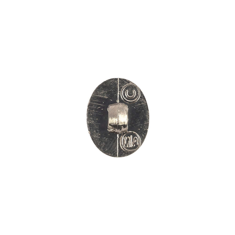 Italian Gunmetal Radiating Metal Look Shank Back Oval Button - 20L/12.5mm