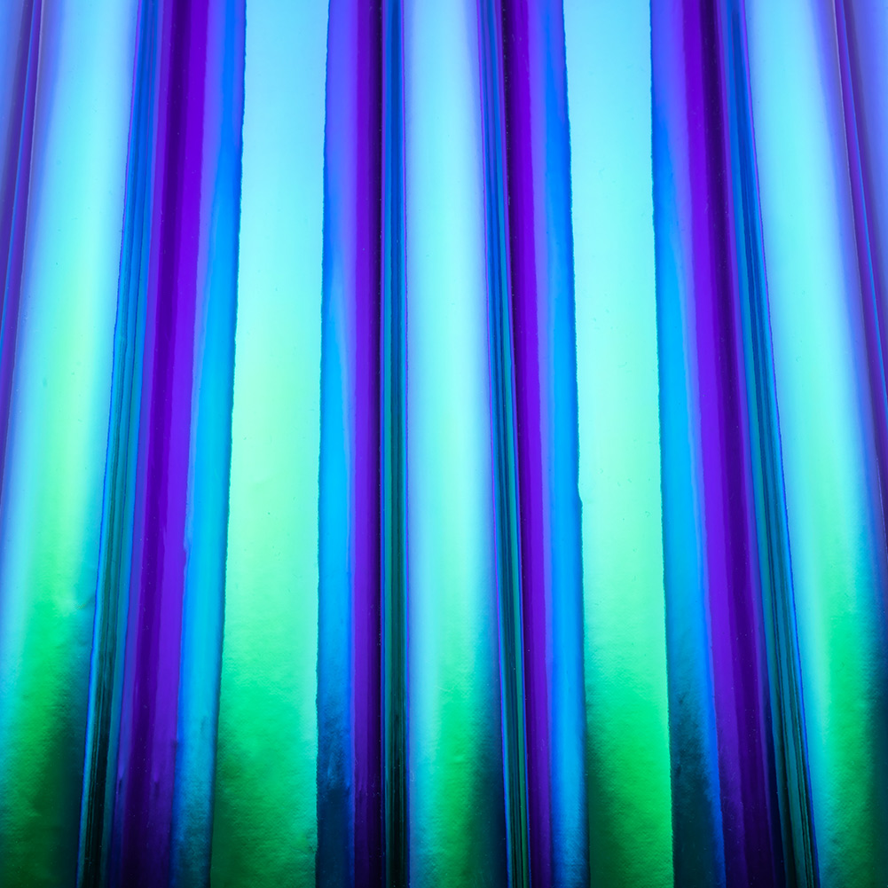 Iridescent Vinyl with Fabric Backing – Purple and Blue – Kiki Collection Iridescent Vinyl with Fabric Backing – Purple and Blue – Kiki Collection