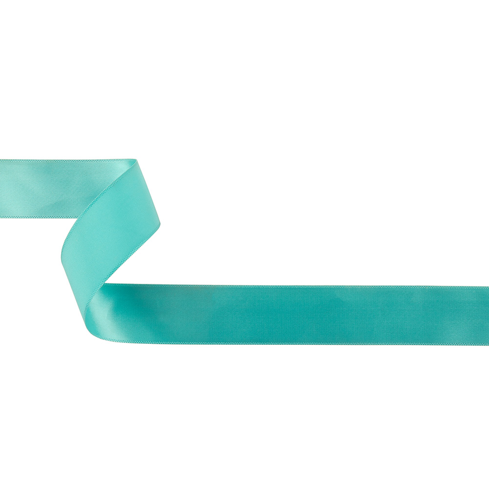 Aqua Single Faced Satin Ribbon – 1″ Aqua Single Faced Satin Ribbon – 1″