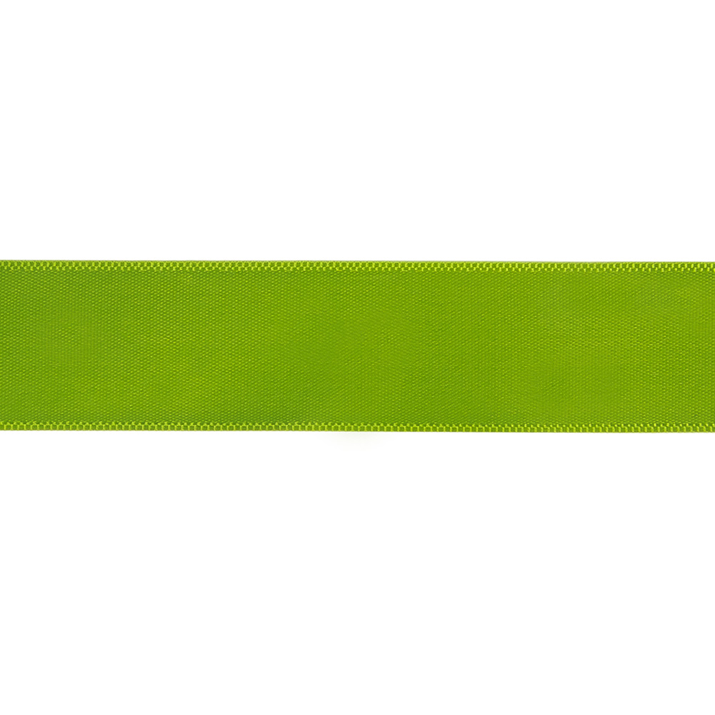 Lime Single Faced Satin Ribbon - 0.875"