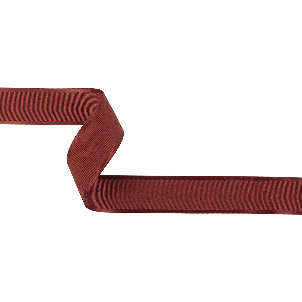 Wine Grosgrain Ribbon with Satin Borders – 1″ Wine Grosgrain Ribbon with Satin Borders – 1″