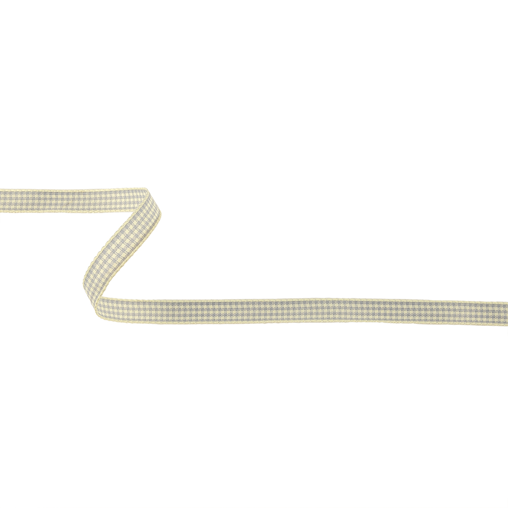 Cool Gray and Cannoli Cream Houndstooth Check Woven Ribbon – 0.375″ Cool Gray and Cannoli Cream Houndstooth Check Woven Ribbon – 0.375″