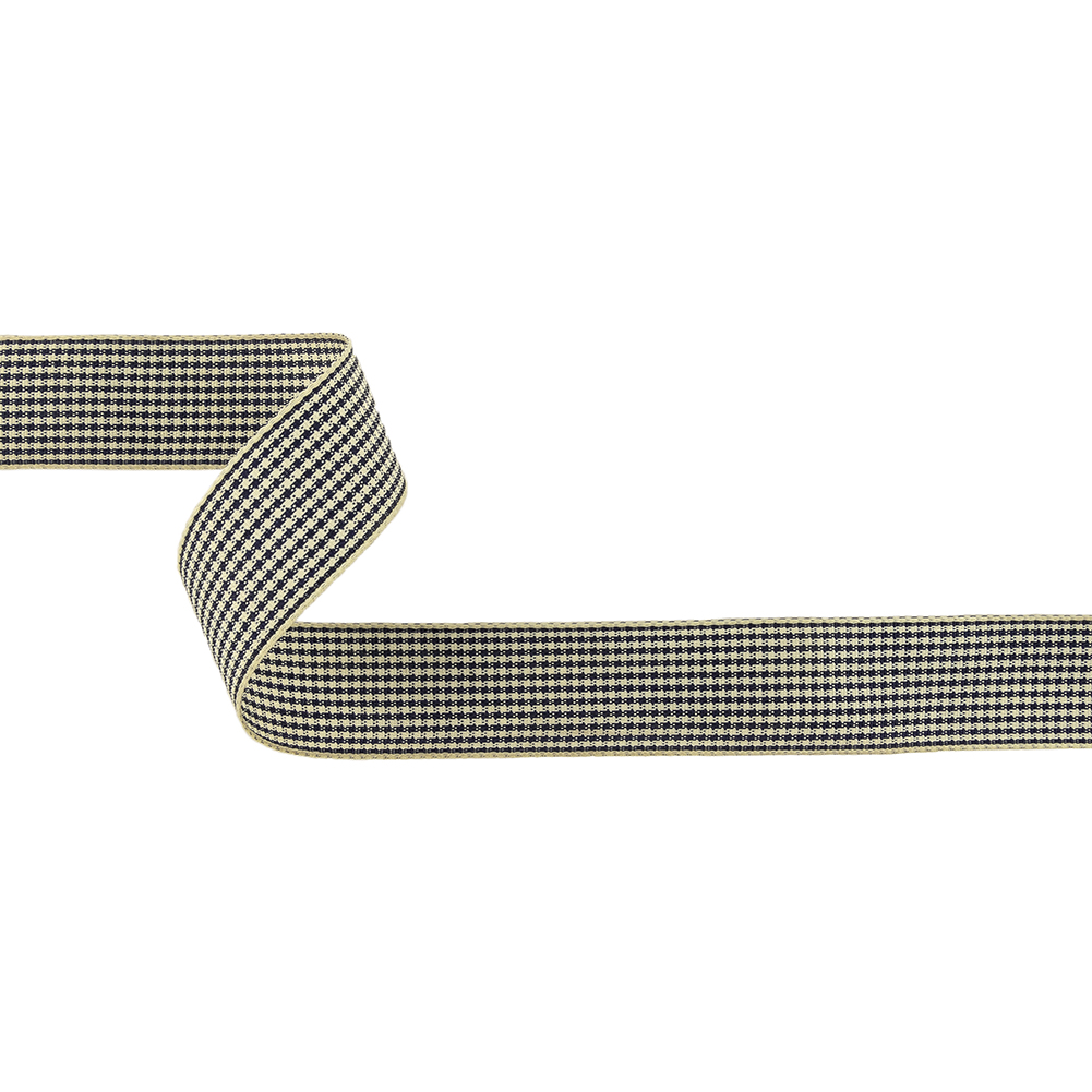 Deep Cobalt and Marshmallow Houndstooth Check Woven Ribbon – 1″ Deep Cobalt and Marshmallow Houndstooth Check Woven Ribbon – 1″