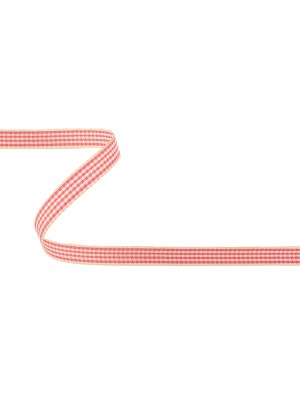 Hot Pink and Dew Houndstooth Check Woven Ribbon – 0.375″ Hot Pink and Dew Houndstooth Check Woven Ribbon – 0.375″