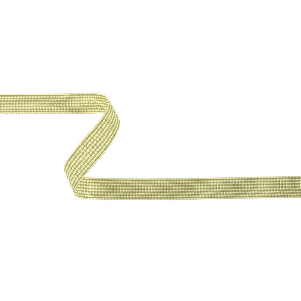 Lime and Cream Houndstooth Check Woven Ribbon – 0.625″ Lime and Cream Houndstooth Check Woven Ribbon – 0.625″
