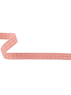 Pink Icing and White Windowpane Check Woven Ribbon – 0.625″ Pink Icing and White Windowpane Check Woven Ribbon – 0.625″