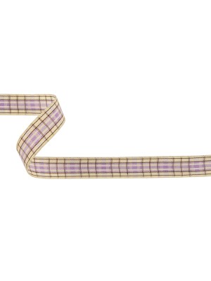 Lilac, Brown and Vanilla Ice Plaid Woven Ribbon – 0.625″ Lilac, Brown and Vanilla Ice Plaid Woven Ribbon – 0.625″