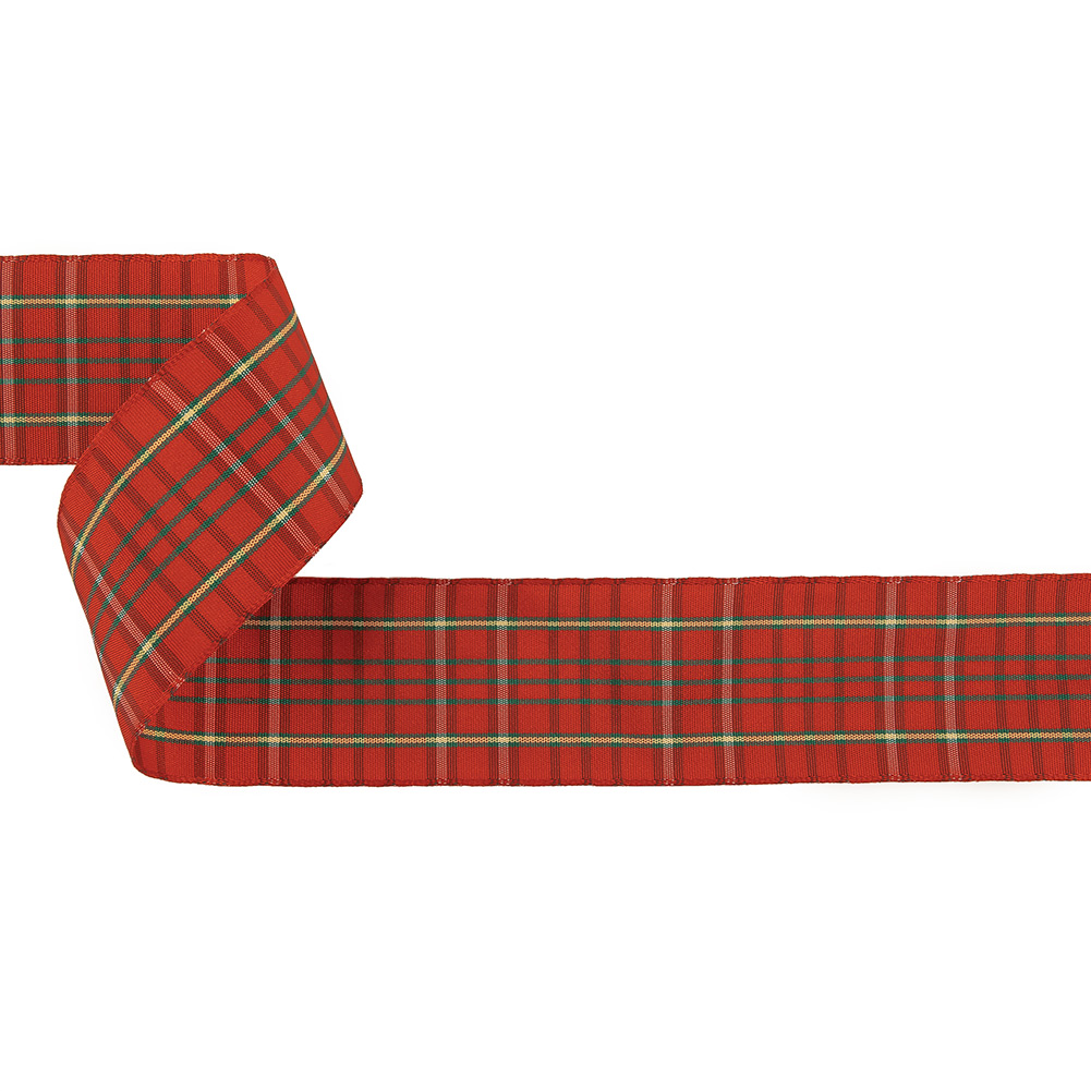 Red, Green, and Yellow Plaid Woven Ribbon – 1.5″ Red, Green, and Yellow Plaid Woven Ribbon – 1.5″