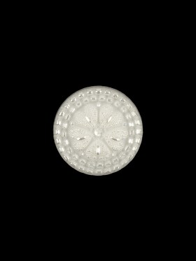 Italian White and Silver Tint Floral Textured Shank Back Button – 20L/12.5mm Italian White and Silver Tint Floral Textured Shank Back Button – 20L/12.5mm