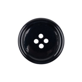 Black Shallow Plate 4-Hole Plastic Suit Button – 38L/24mm Black Shallow Plate 4-Hole Plastic Suit Button – 38L/24mm