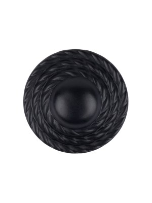 Black Tiny Mound Rope Textured Shank Back Button – 34L/21.5mm Black Tiny Mound Rope Textured Shank Back Button – 34L/21.5mm