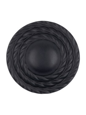 Black Tiny Mound Rope Textured Shank Back Button – 40L/25.5mm Black Tiny Mound Rope Textured Shank Back Button – 40L/25.5mm
