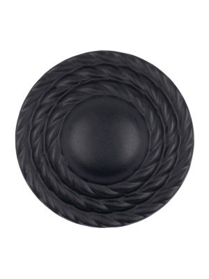 Black Tiny Mound Rope Textured Shank Back Button – 40L/25.5mm Black Tiny Mound Rope Textured Shank Back Button – 40L/25.5mm