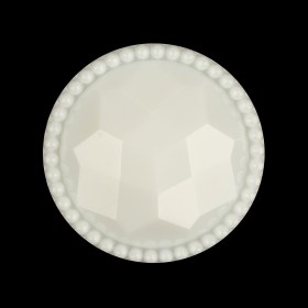 Italian White Faceted Decorative Shank Back Button – 44L/28mm Italian White Faceted Decorative Shank Back Button – 44L/28mm
