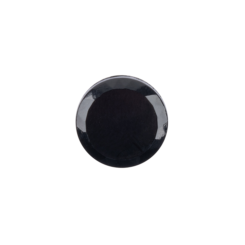 Black Smooth Top Beveled Edge Glass Shank Back Button – 22L/14mm Black Smooth Top Beveled Edge Glass Shank Back Button – 22L/14mm
