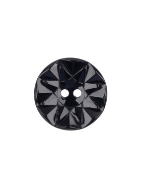 Black Radial Designed 2-Hole Plastic Saucer Button – 24L/15mm Black Radial Designed 2-Hole Plastic Saucer Button – 24L/15mm