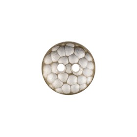 Italian Silver Brass Geometric 2-Hole Metal Saucer Button – 24L/15mm Italian Silver Brass Geometric 2-Hole Metal Saucer Button – 24L/15mm
