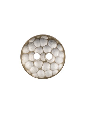 Italian Silver Brass Geometric 2-Hole Metal Saucer Button – 24L/15mm Italian Silver Brass Geometric 2-Hole Metal Saucer Button – 24L/15mm