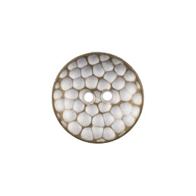 Italian Silver Brass Geometric 2-Hole Metal Saucer Button – 32L/20mm Italian Silver Brass Geometric 2-Hole Metal Saucer Button – 32L/20mm