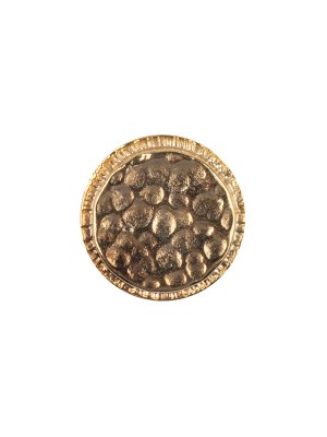 Shiny Gold Abstract Textured Shank Back Metal Button with Radial Rim – 24L/15mm Shiny Gold Abstract Textured Shank Back Metal Button with Radial Rim – 24L/15mm
