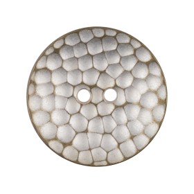 Italian Silver Brass Geometric 2-Hole Metal Saucer Button – 44L/28mm Italian Silver Brass Geometric 2-Hole Metal Saucer Button – 44L/28mm