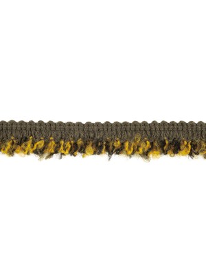 Wren, Black, and Mustard Boucle Looped Fringe Trim – 0.625″ Wren, Black, and Mustard Boucle Looped Fringe Trim – 0.625″