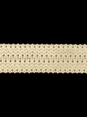 Bleached Sand Wool Foldover Braided Trim – 0.875″ Bleached Sand Wool Foldover Braided Trim – 0.875″