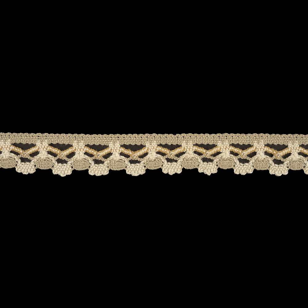 Gray, Beige and White Crochet Lace Trim – 1.25″ Gray, Beige and White Crochet Lace Trim – 1.25″