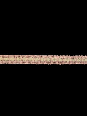 Pink and Cream Wool Crocheted Trim – 0.375″ Pink and Cream Wool Crocheted Trim – 0.375″