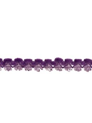 Purple Faux Fur and Picot Trios Cord Braided Trim – 0.875″ Purple Faux Fur and Picot Trios Cord Braided Trim – 0.875″