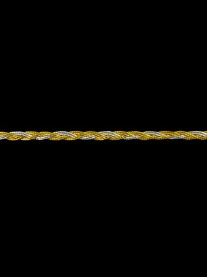 Metallic Silver and Gold Braided Trim – 0.1875″ Metallic Silver and Gold Braided Trim – 0.1875″