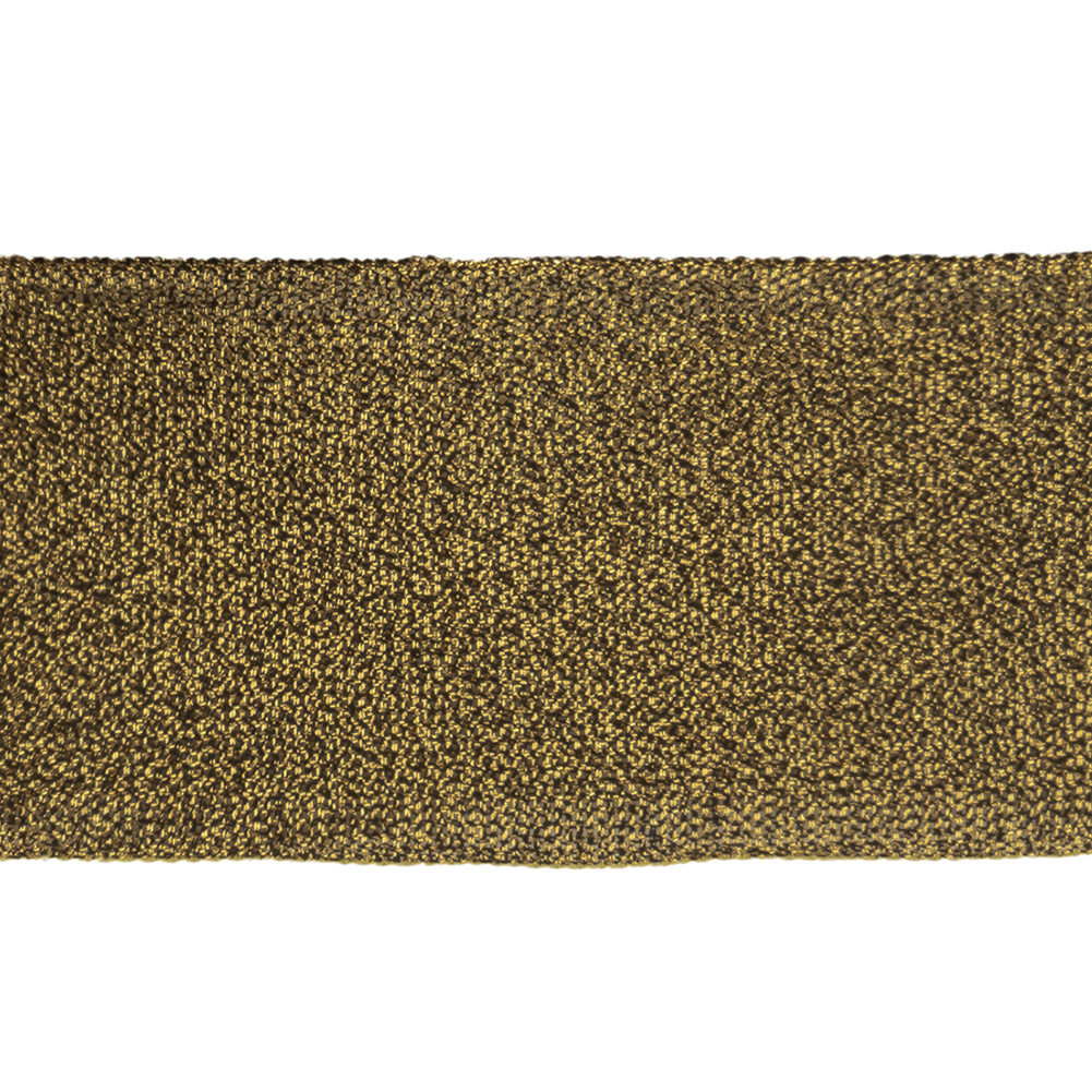 Metallic Gold and Black Crisp Woven Ribbon - 1.375"