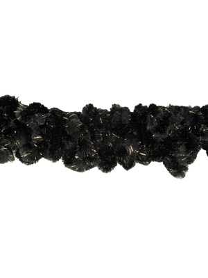 Black and Metallic Gold Chunky Chenille Looped Fringe – 2.25″ Black and Metallic Gold Chunky Chenille Looped Fringe – 2.25″