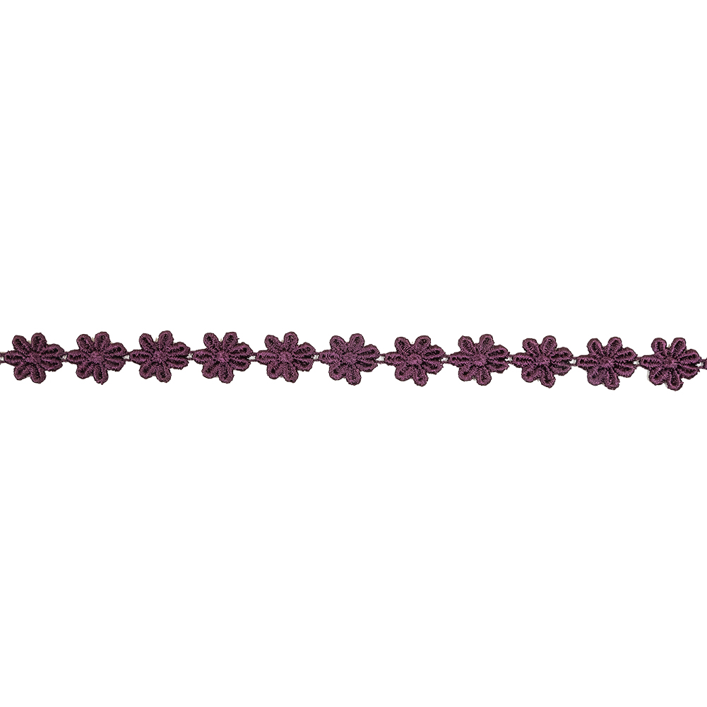 Plum Floral Venise Lace Trim – 0.625″ Plum Floral Venise Lace Trim – 0.625″