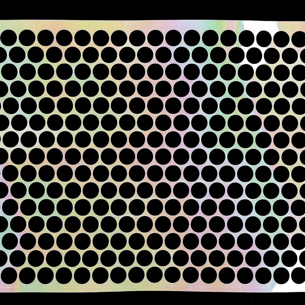 Iridescent Off-White Perforated Vinyl Trim - 3.25"