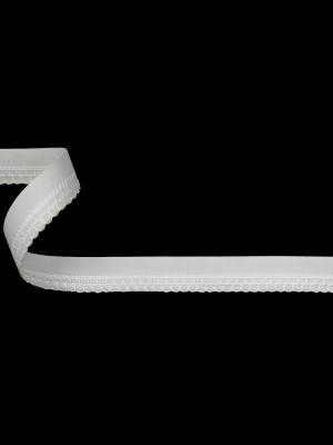 Bright White Scalloped Embroidered Webbing – 0.6875″ Bright White Scalloped Embroidered Webbing – 0.6875″