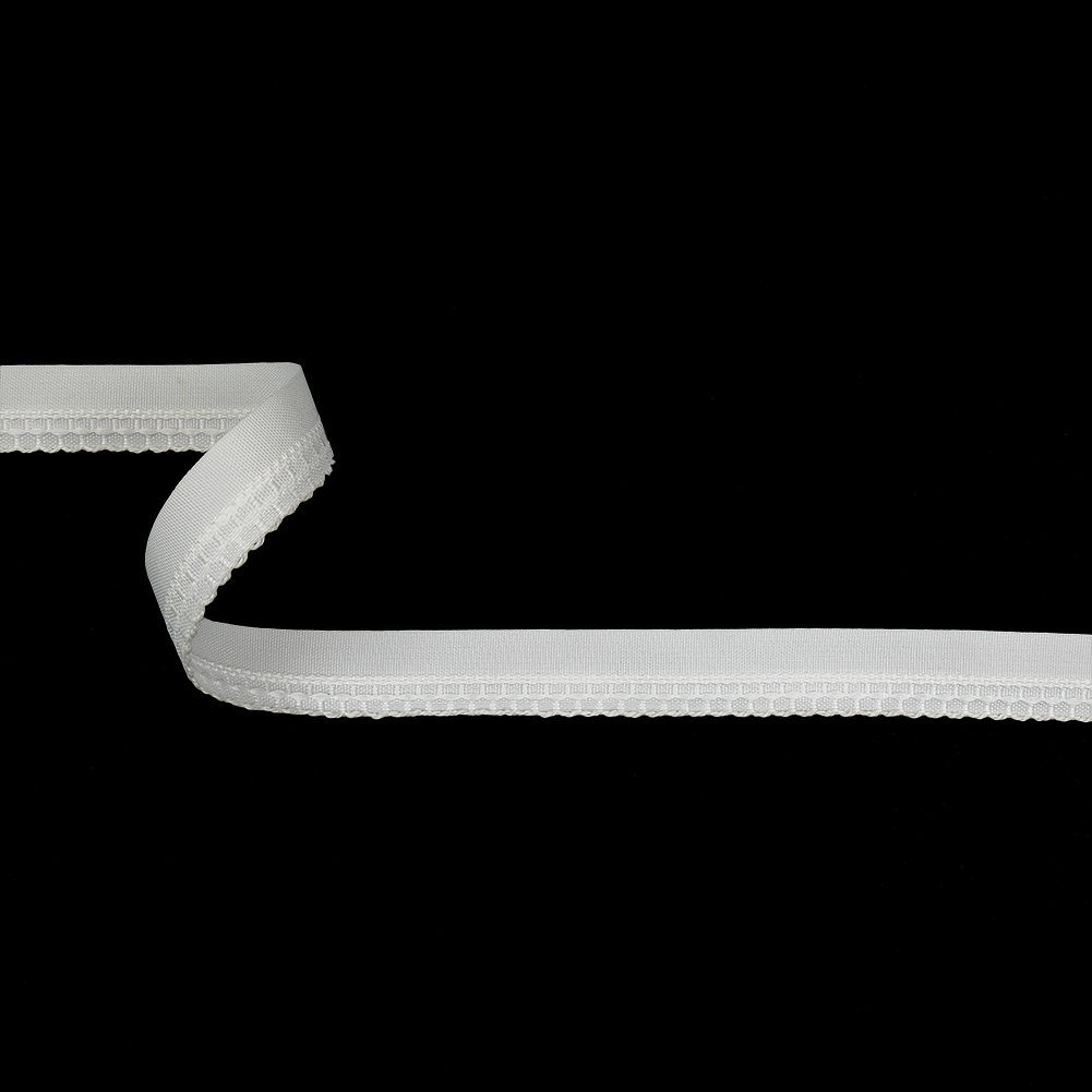Bright White Scalloped Embroidered Webbing – 0.6875″ Bright White Scalloped Embroidered Webbing – 0.6875″