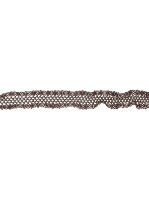 Brown Ruffled Stretch Cotton Blend Lace Trim – 0.875″ Brown Ruffled Stretch Cotton Blend Lace Trim – 0.875″