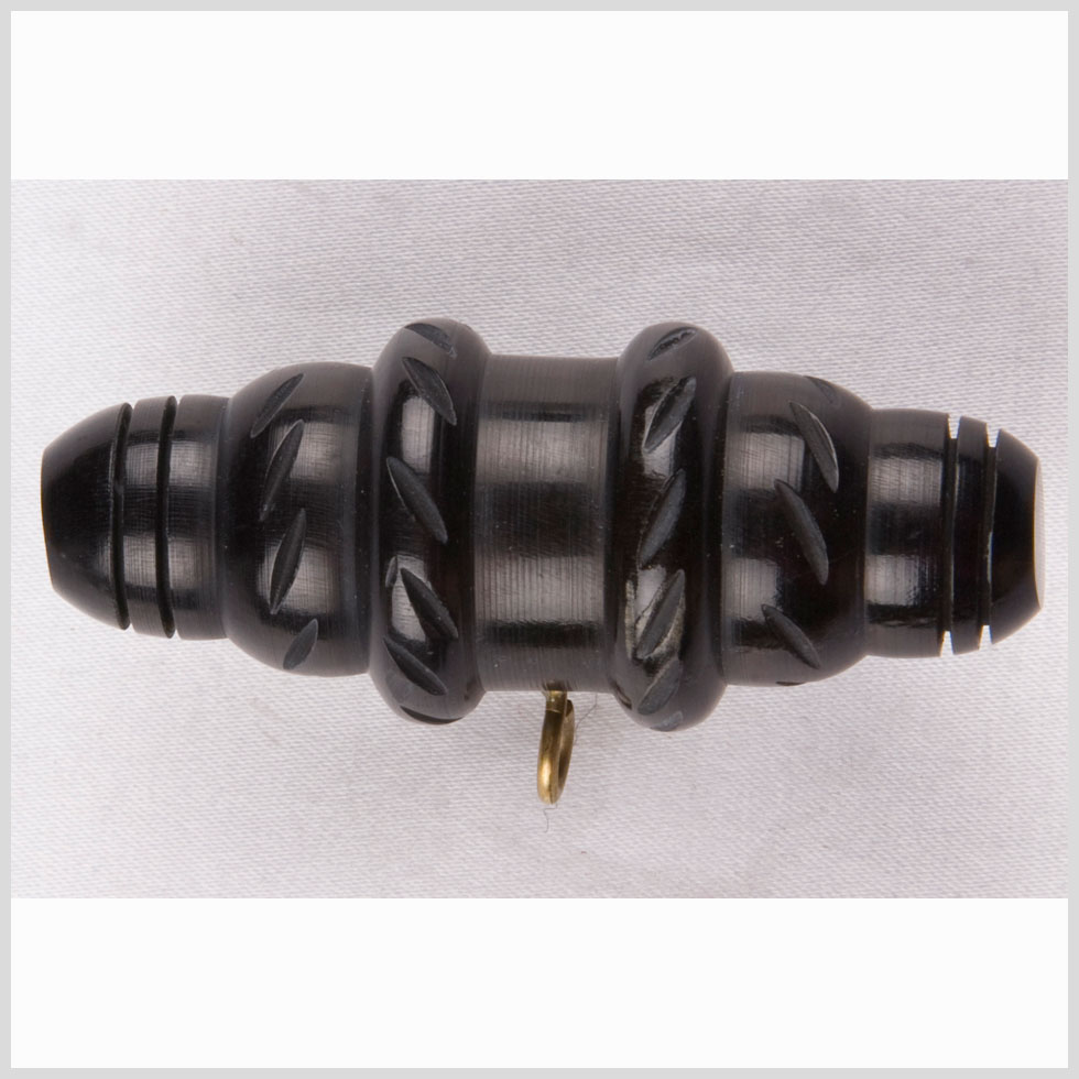 Black Intricate Horn Shank Back Toggle – 80L/50.8mm Black Intricate Horn Shank Back Toggle – 80L/50.8mm